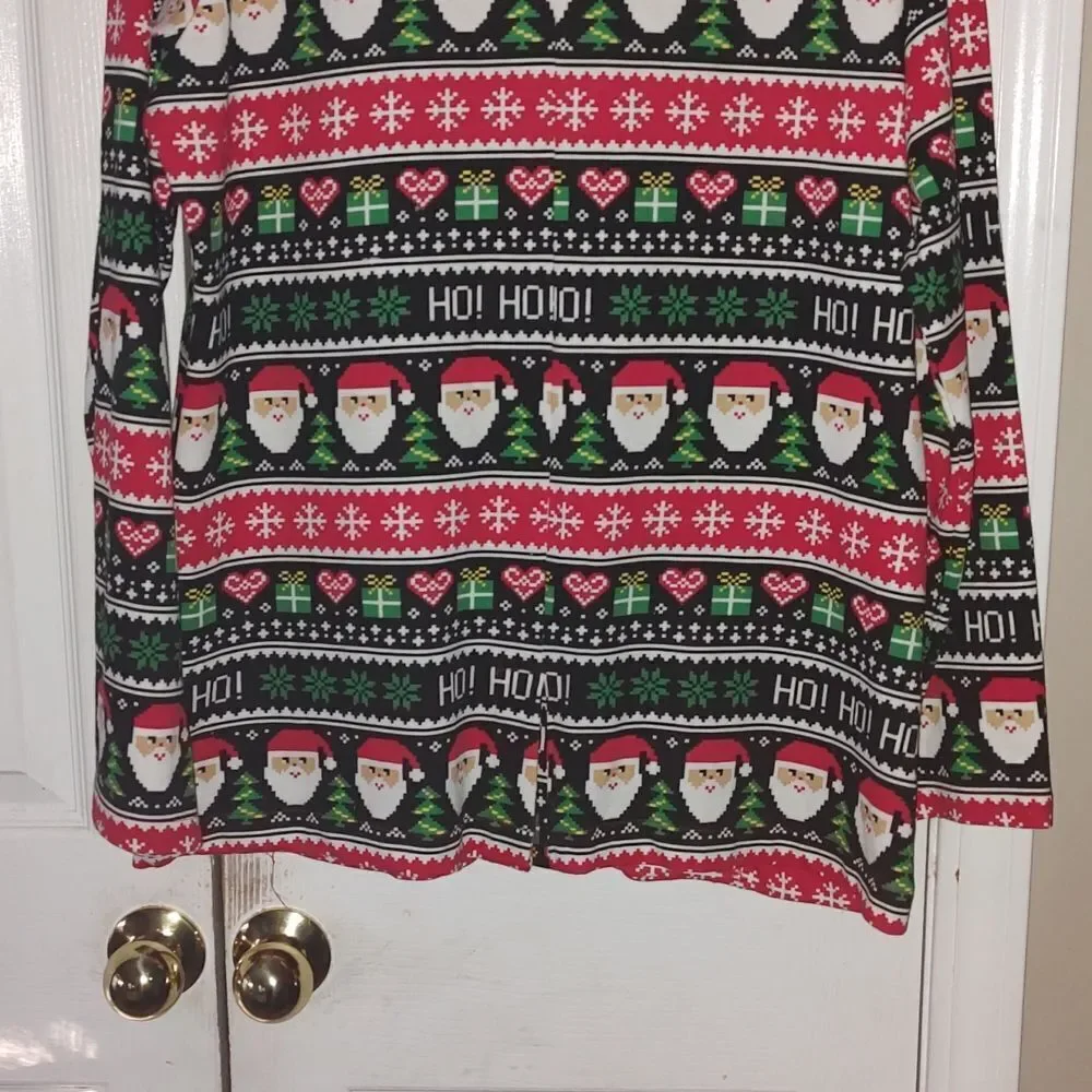 Ugly Christmas Santa Hohoho Blazer Jacket  Sz L